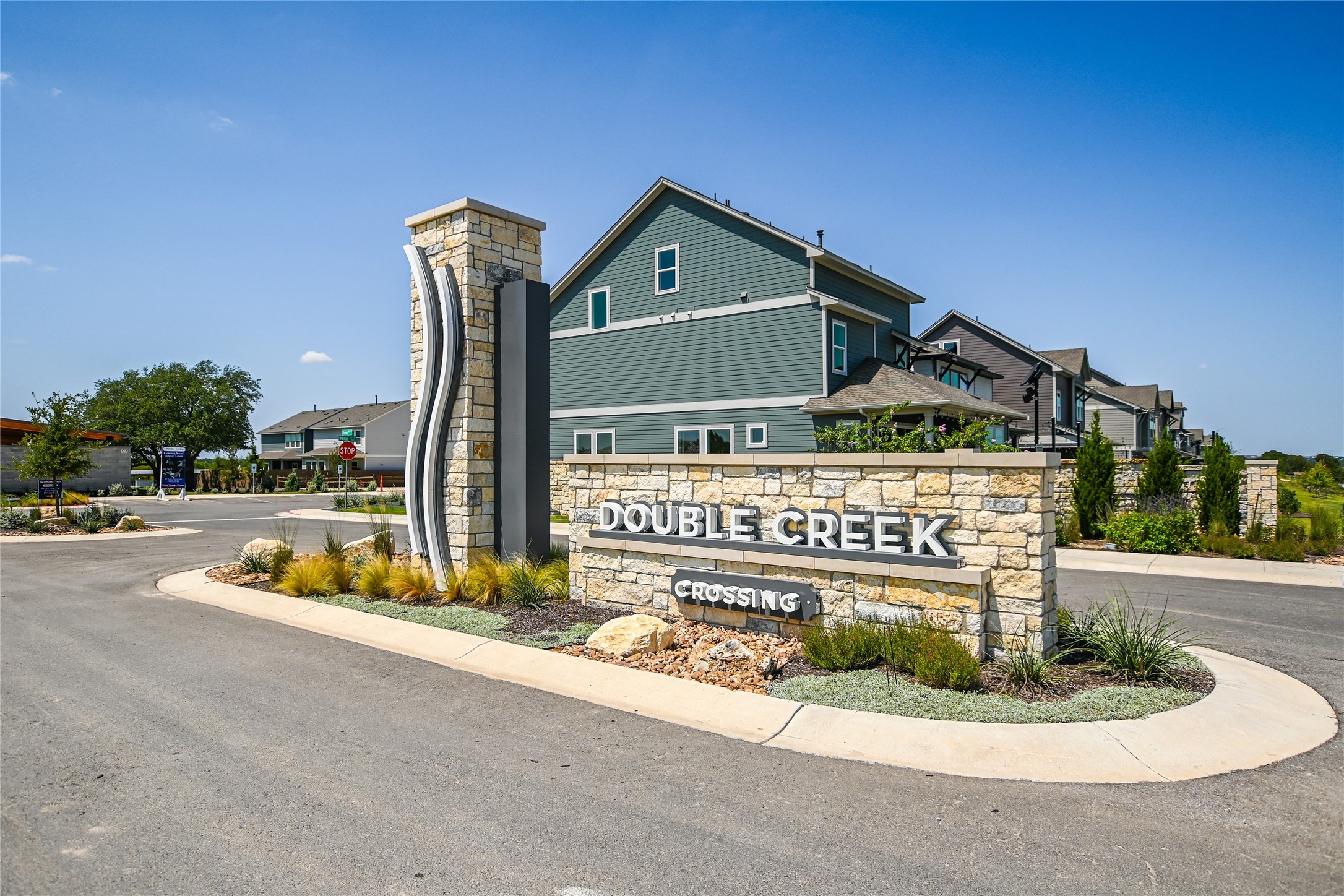 844 Perry Pass, Unit 30 Round Rock, TX 78664 - Photo 3 of 18 Double Creek Entrance Monument
