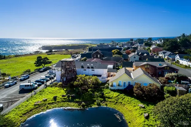 an aerial view of multiple house