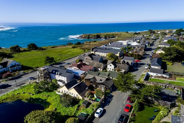an aerial view of multiple house