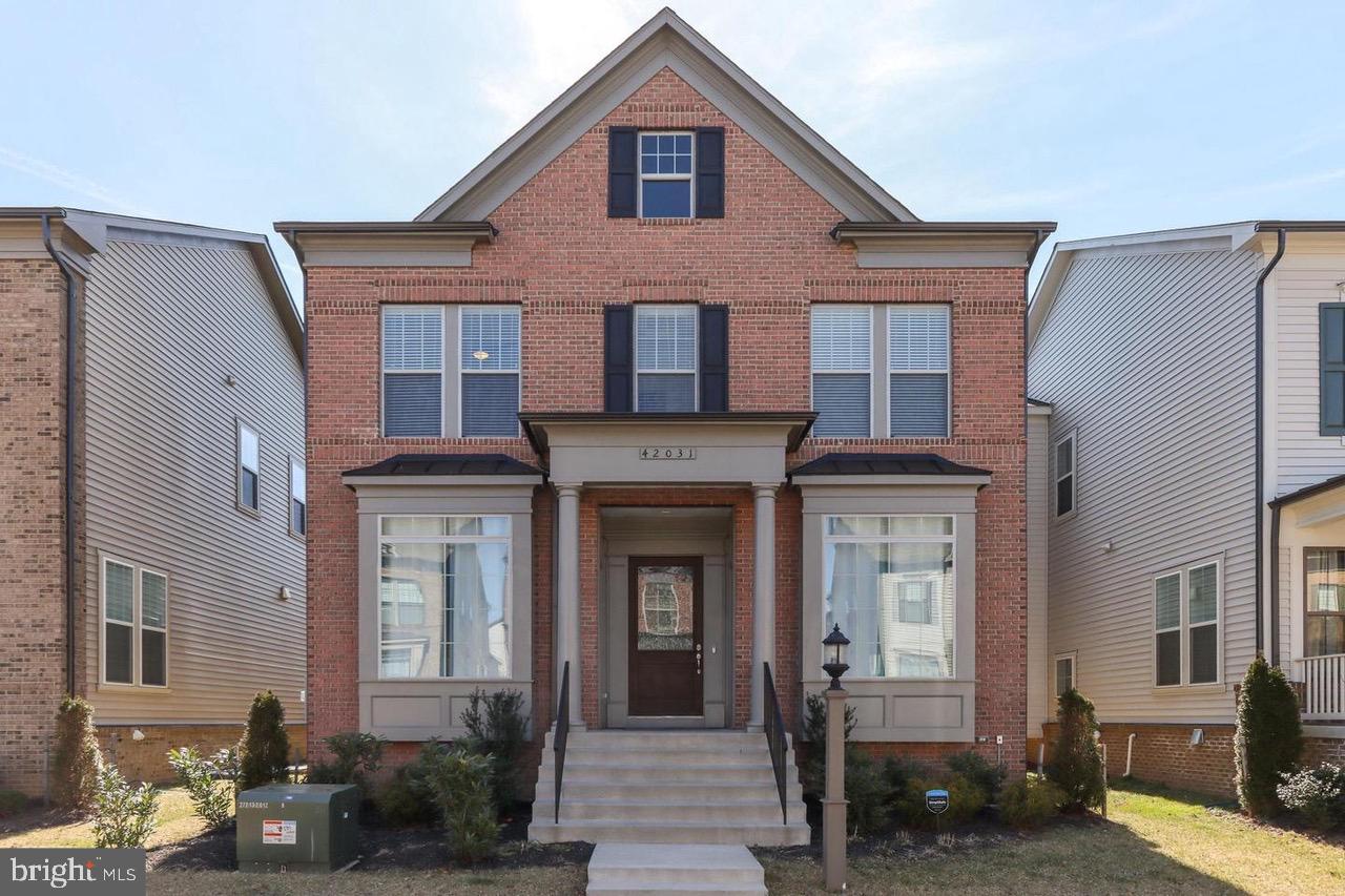 a front view of a house