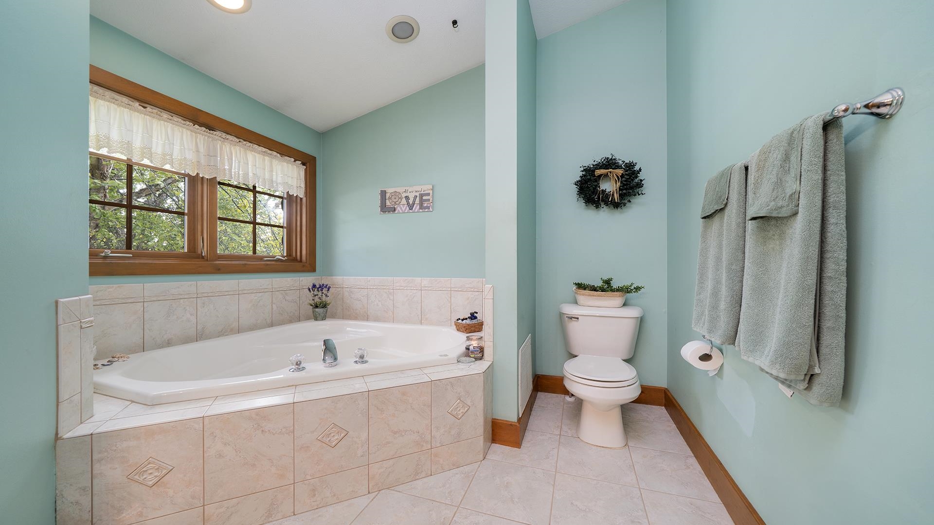 5810 West Lightsville Road Leaf River, IL 61047 - Photo 24 of 68 a bathroom with a bathtub and a toilet