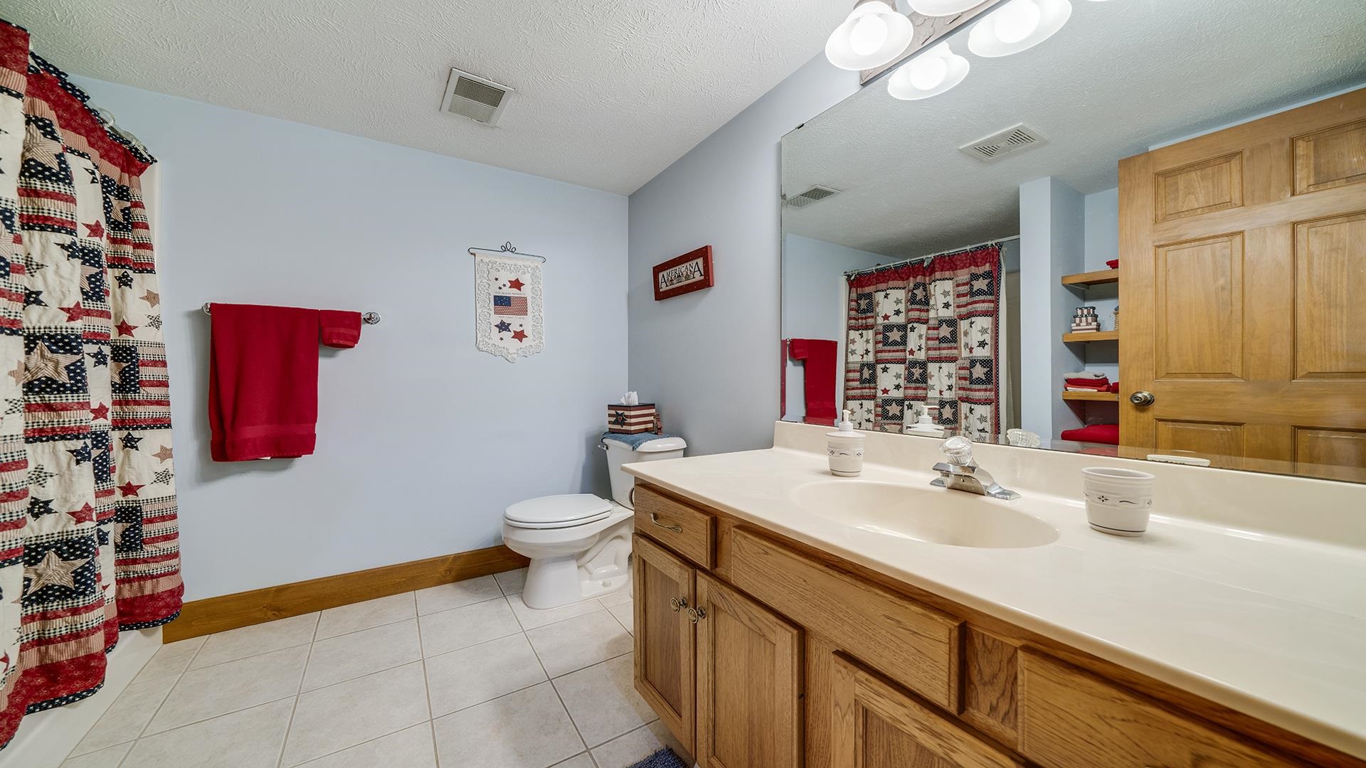 5810 West Lightsville Road Leaf River, IL 61047 - Photo 30 of 68 a bathroom with a sink toilet and shower
