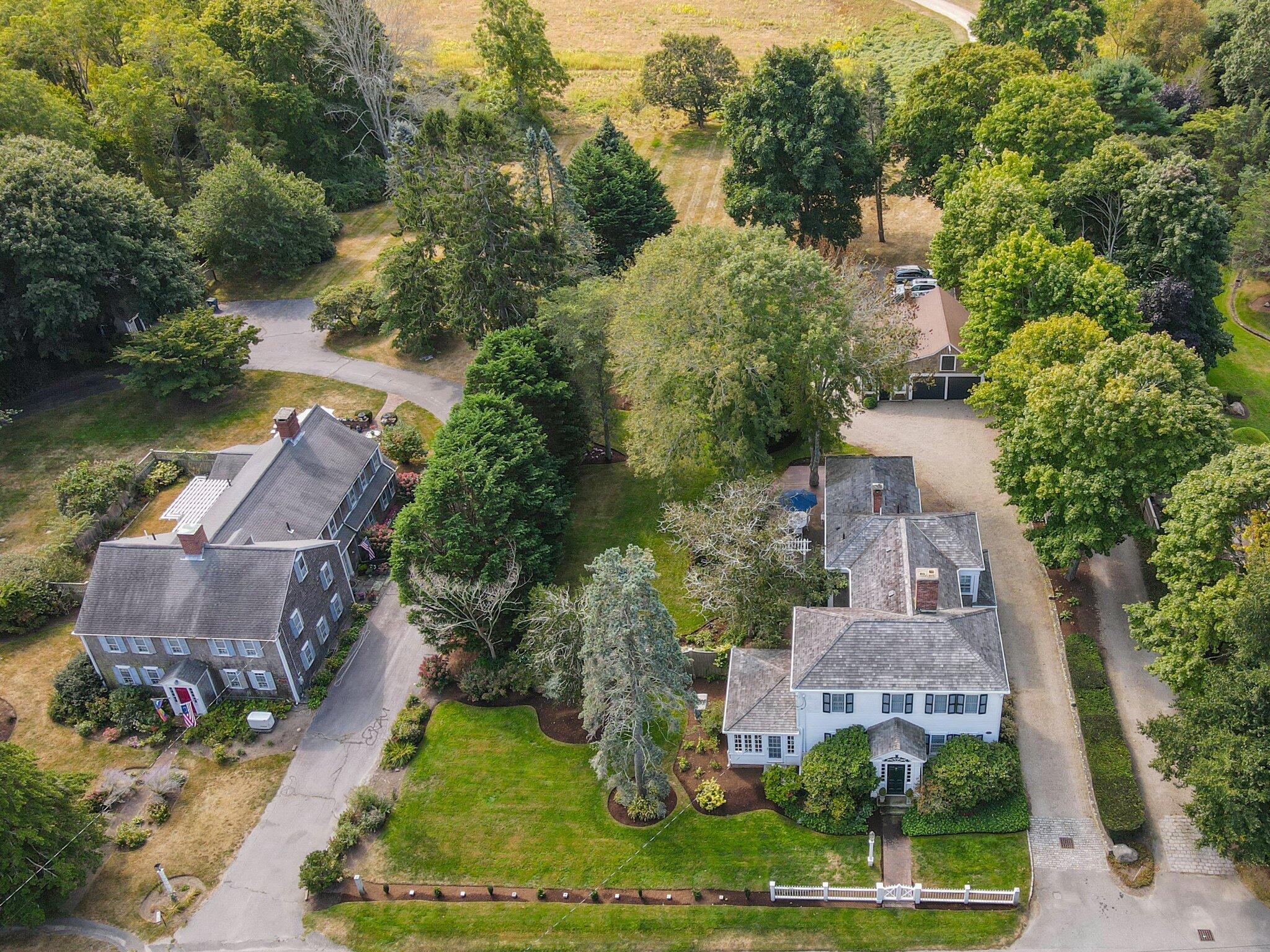 4259 Main Street Barnstable, MA 02630 - Photo 55 of 69 an aerial view of a house with a garden and lake view