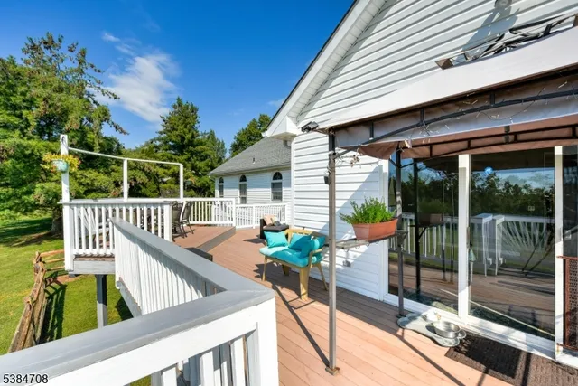 a view of a patio on the roof deck
