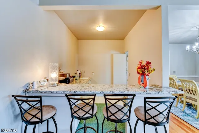 a table and chairs in a room