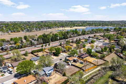 an aerial view of a city with lots of residential buildings