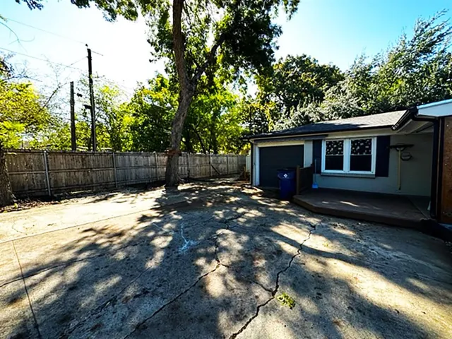 a backyard of a house