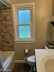 1559 Chelmsford Road Cleveland, OH 44124 - Photo 17 of 29 Bathroom featuring hardwood / wood-style flooring, toilet, and vanity