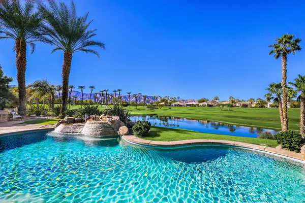 a view of swimming pool and lake view