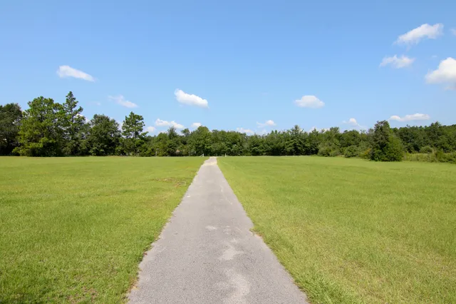 a view of a lake with a yard