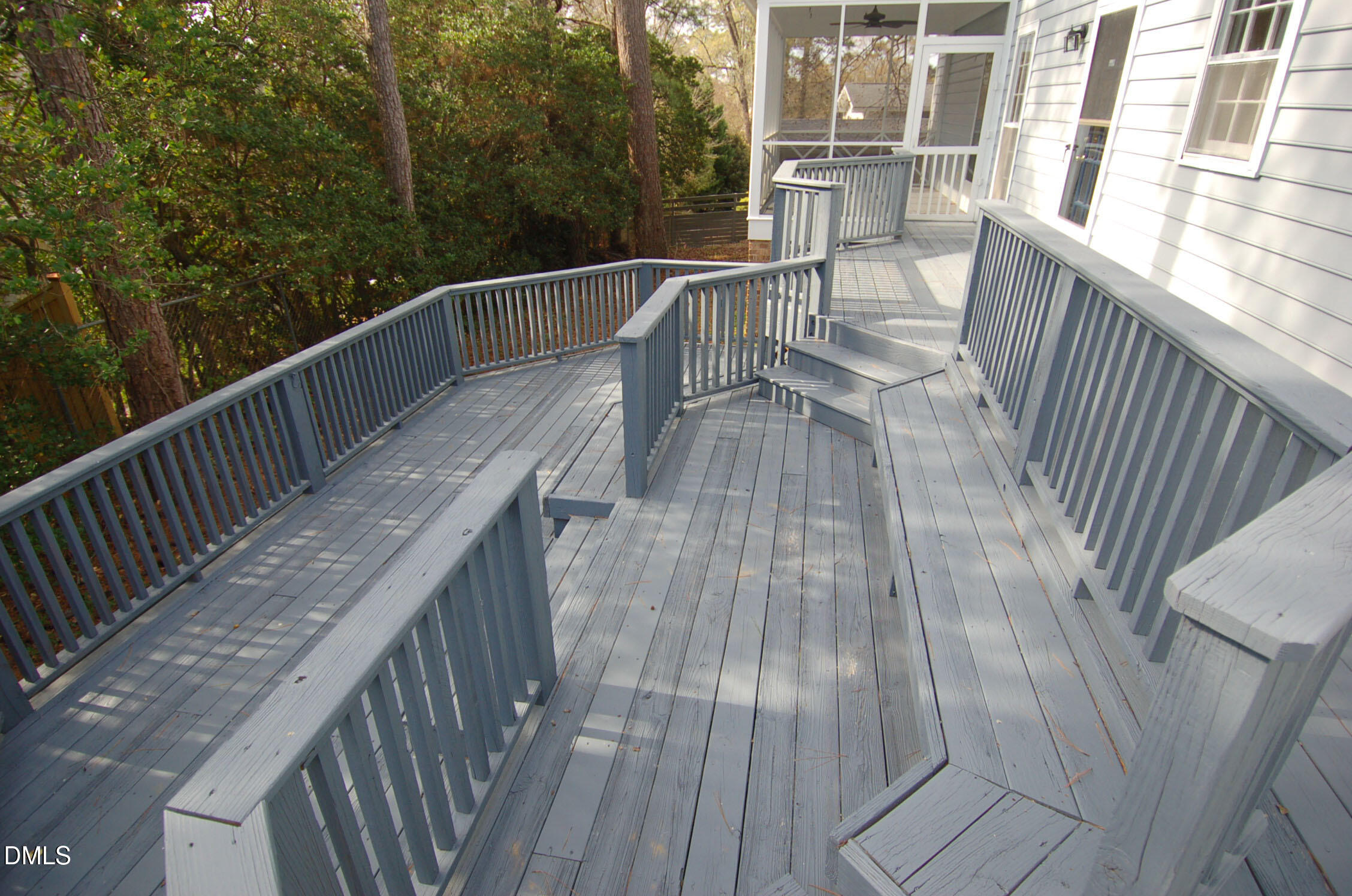 3414 Bellevue Road Raleigh, NC 27609 - Photo 17 of 20 a balcony with wooden floor
