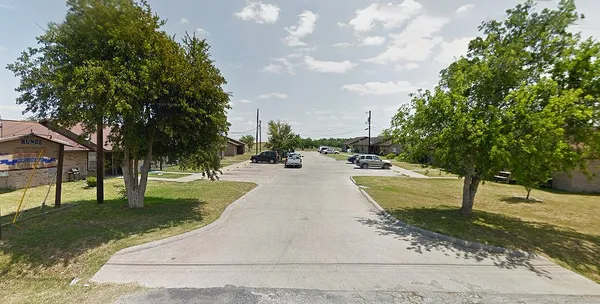 a view of a park with tree s