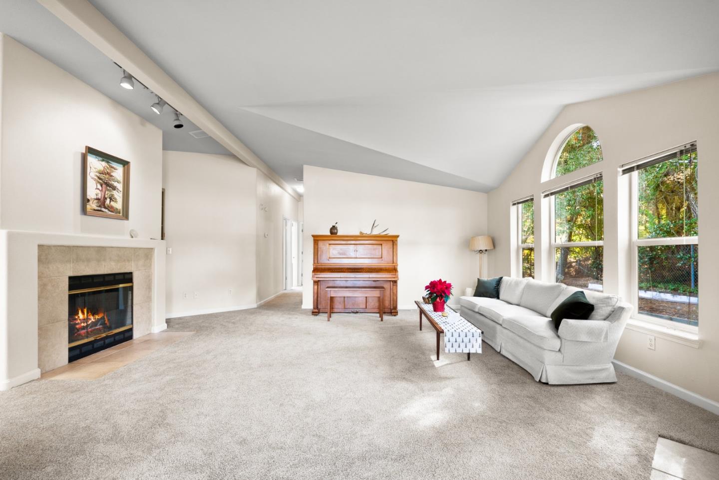 225 Mt Hermon Road, Unit 199 Scotts Valley, CA 95066 - Photo 5 of 44 a living room with furniture and a fireplace