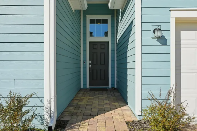 a view of a door of the house