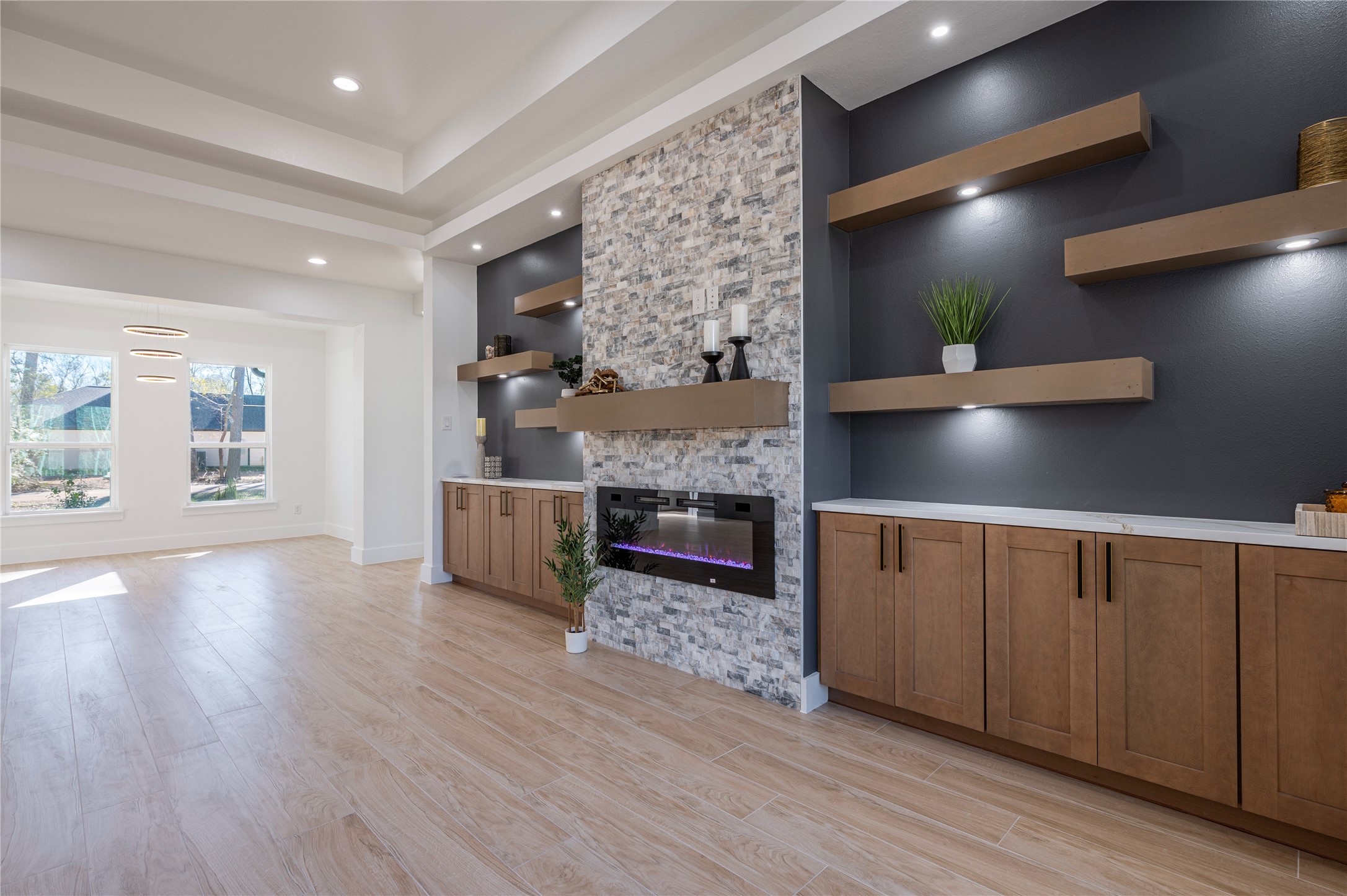 352 County Road 6490 Dayton, TX 77535 - Photo 13 of 45 a living room with furniture and a fireplace