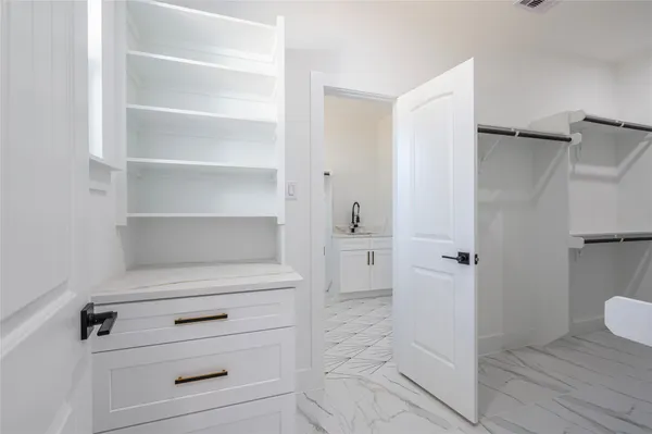 a view of closet area