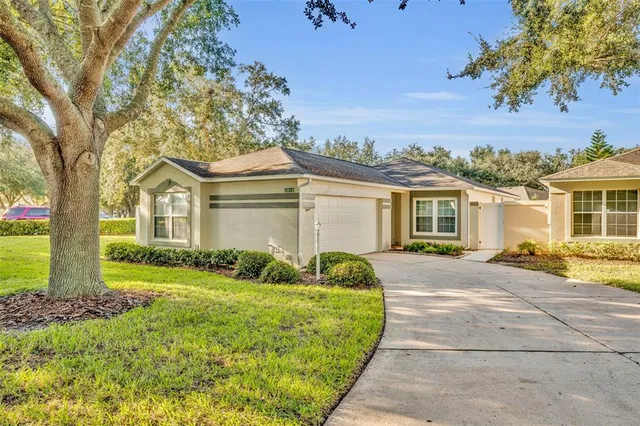 front view of a house with a big yard