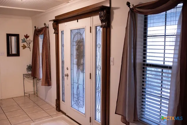 a view of front door