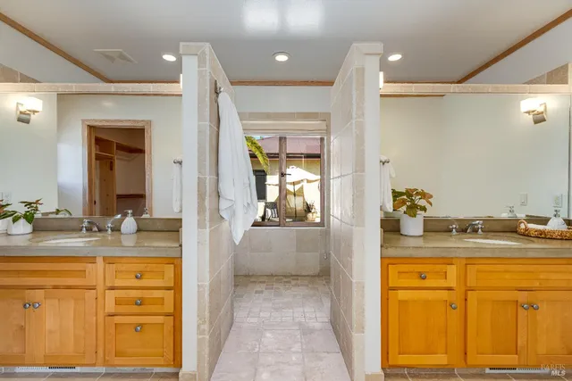 a bedroom with a bed and a closet