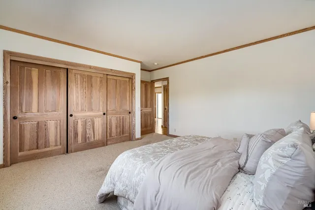 a view of a lake with a mountain