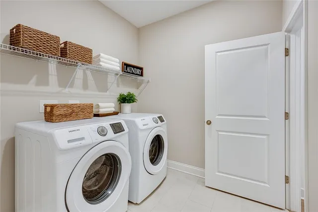a view of a swimming pool with lounge chairs in patio