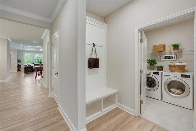 a view of a lake with a house in the background