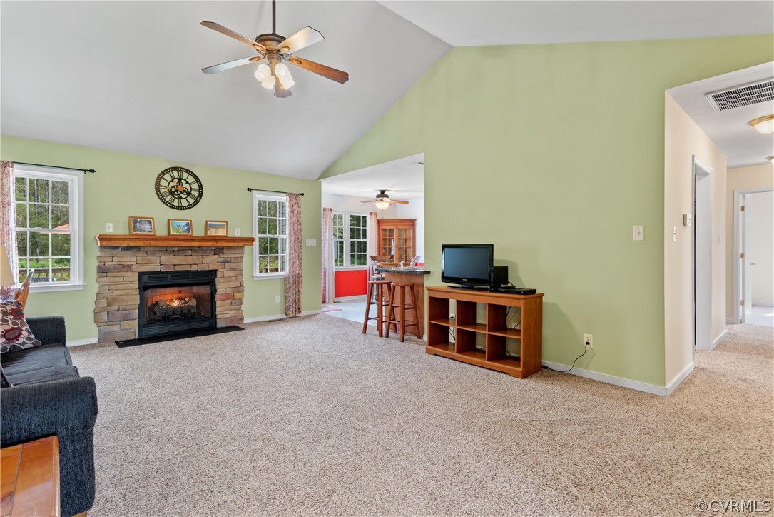 11918 Corte Castle Road Chesterfield, VA 23838 - Photo 8 of 40 a living room with furniture and a fireplace