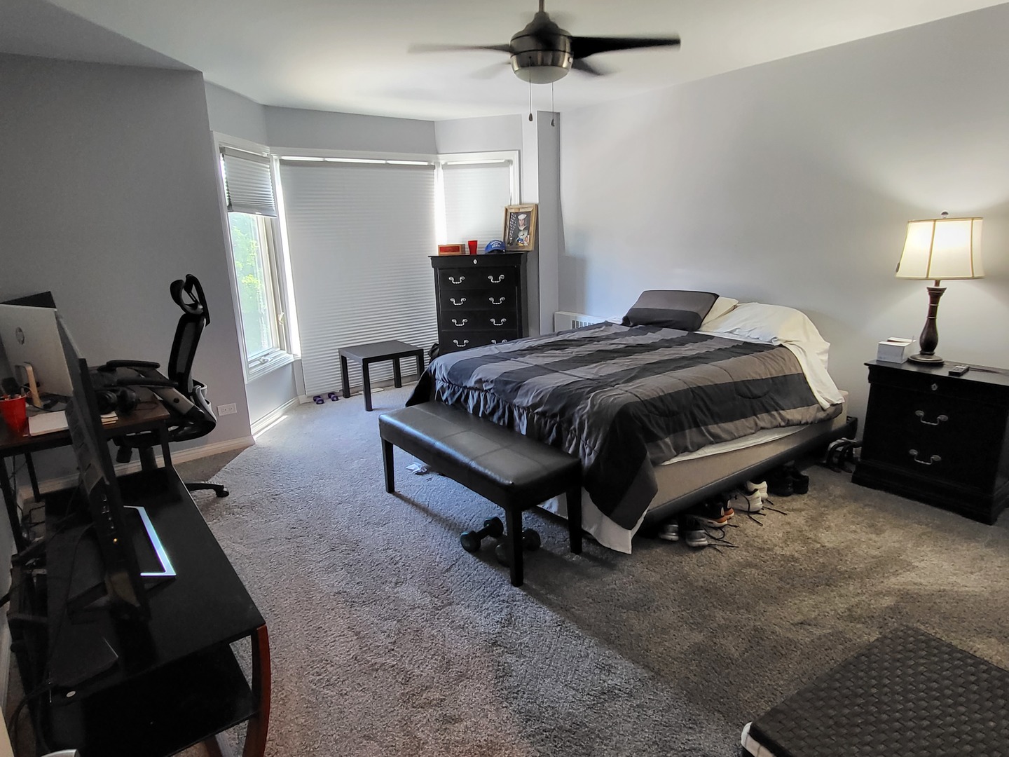 201 Thames Parkway, Unit 2K Park Ridge, IL 60068 - Photo 8 of 9 a bedroom with bed and a lamp