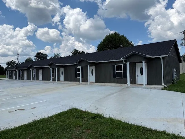 front view of a house with a street