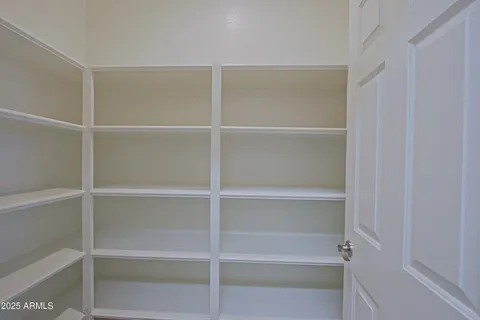 a view of a house with potted plants and a large tree