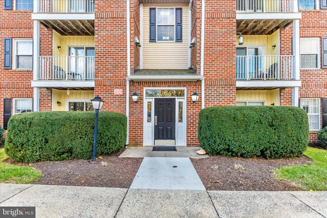 front view of a brick building