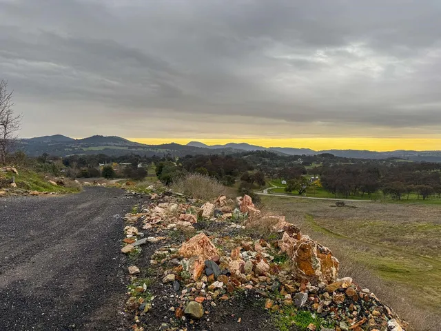 a view of an outdoor space and mountain view