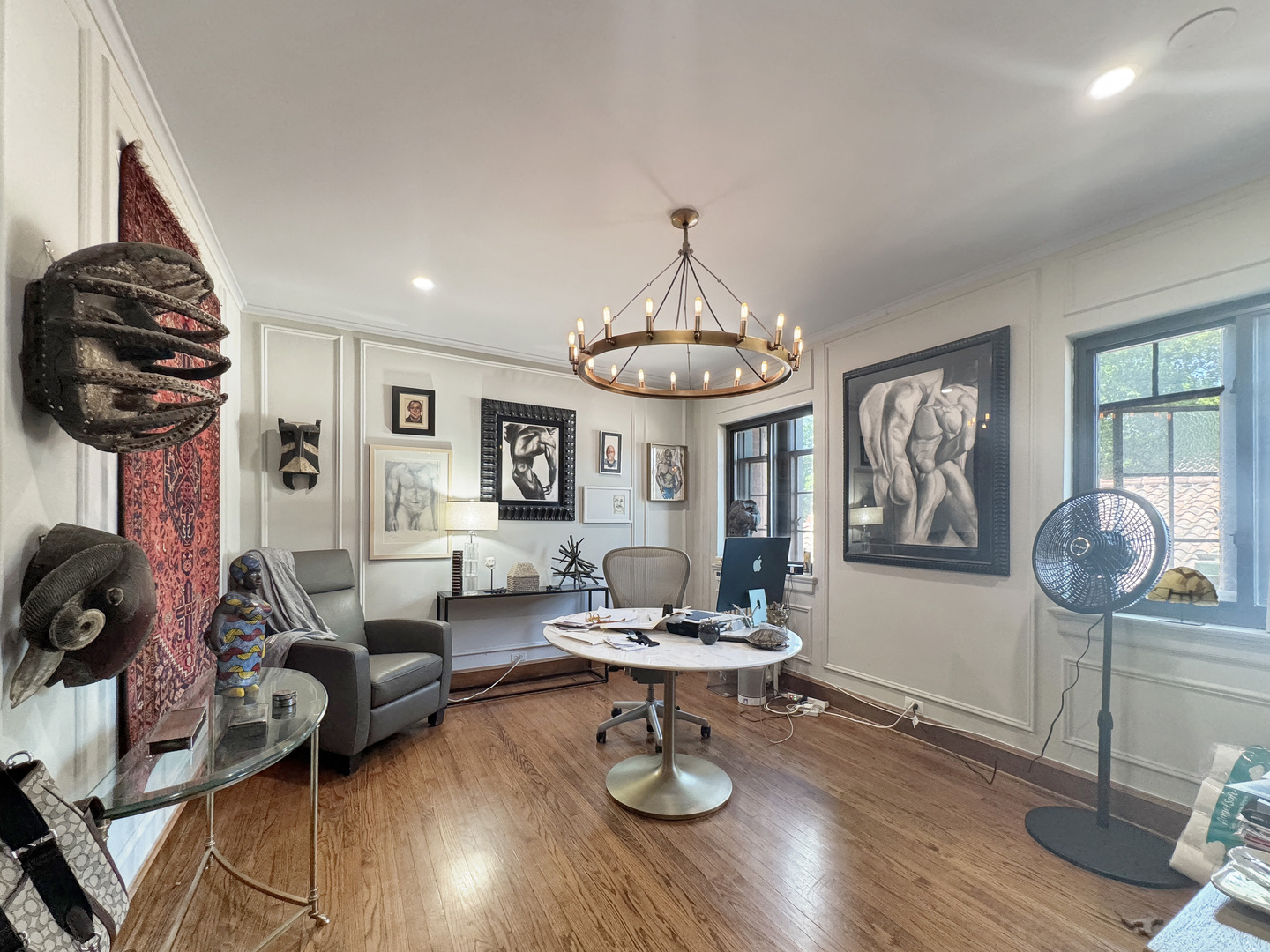6909 South Chappel Avenue Chicago, IL 60649 - Photo 31 of 60 a living room with furniture and a chandelier