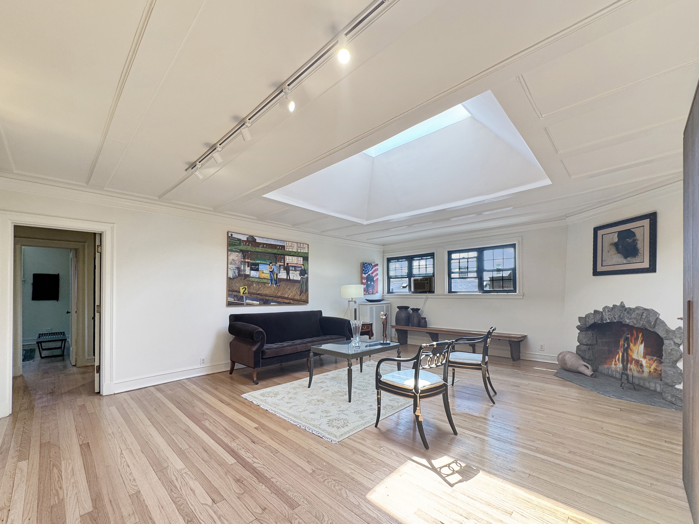 6909 South Chappel Avenue Chicago, IL 60649 - Photo 36 of 60 a living room with furniture and a wooden floor