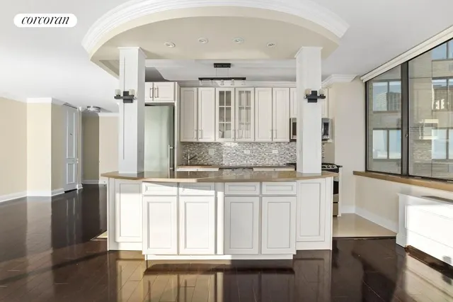 an empty room with sliding glass door