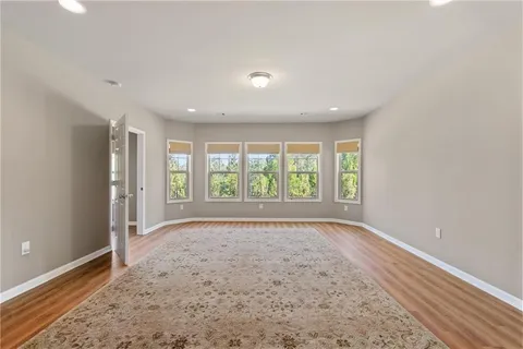 a view of a balcony with an outdoor space