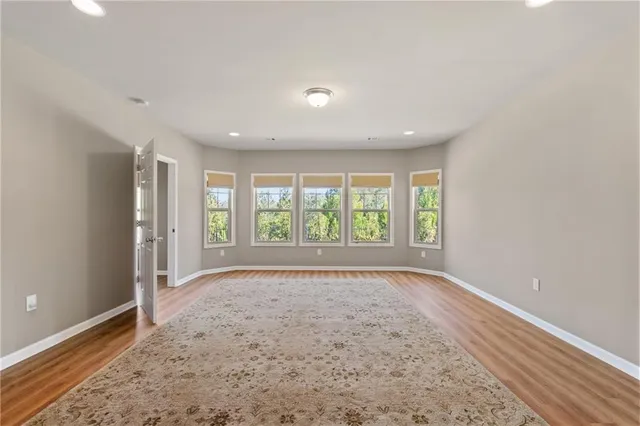 a view of a balcony with an outdoor space
