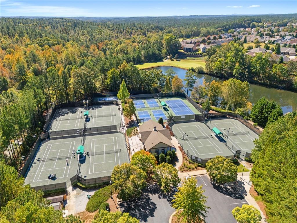 319 Laurel Lookout Hills Canton, GA 30114 - Photo 69 of 80 an aerial view of residential houses with outdoor space and river