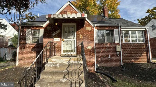 a front view of a house