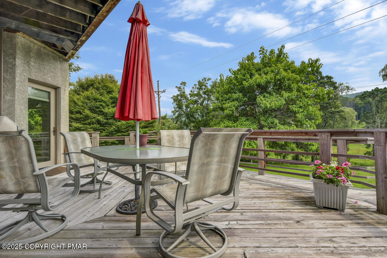 6696 Cherry Valley Road Stroudsburg, PA 18360 - Photo 26 of 97 Rear Cedar Deck with Mountain Views