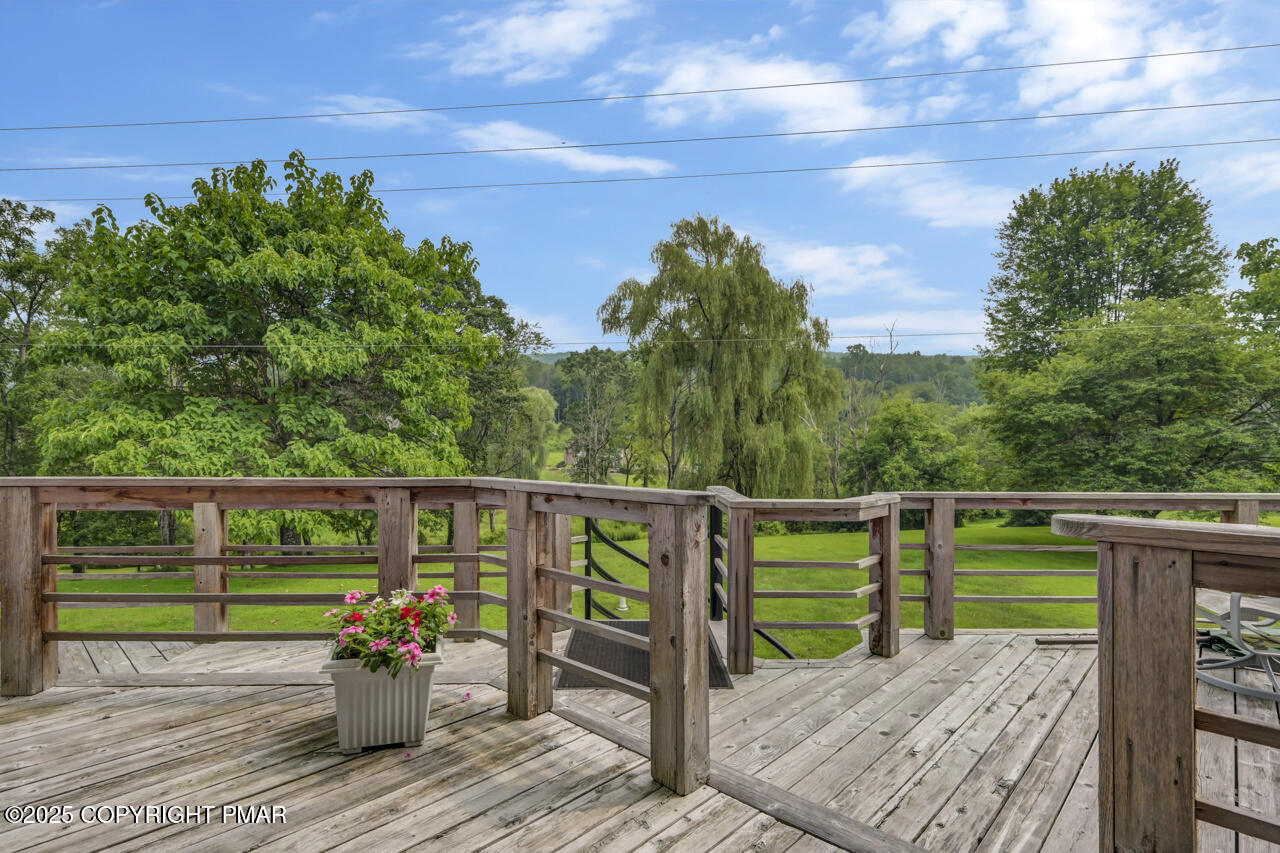 6696 Cherry Valley Road Stroudsburg, PA 18360 - Photo 34 of 97 Rear Cedar Deck w Mountain Views
