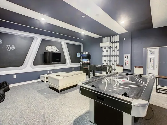 a living room with furniture and window