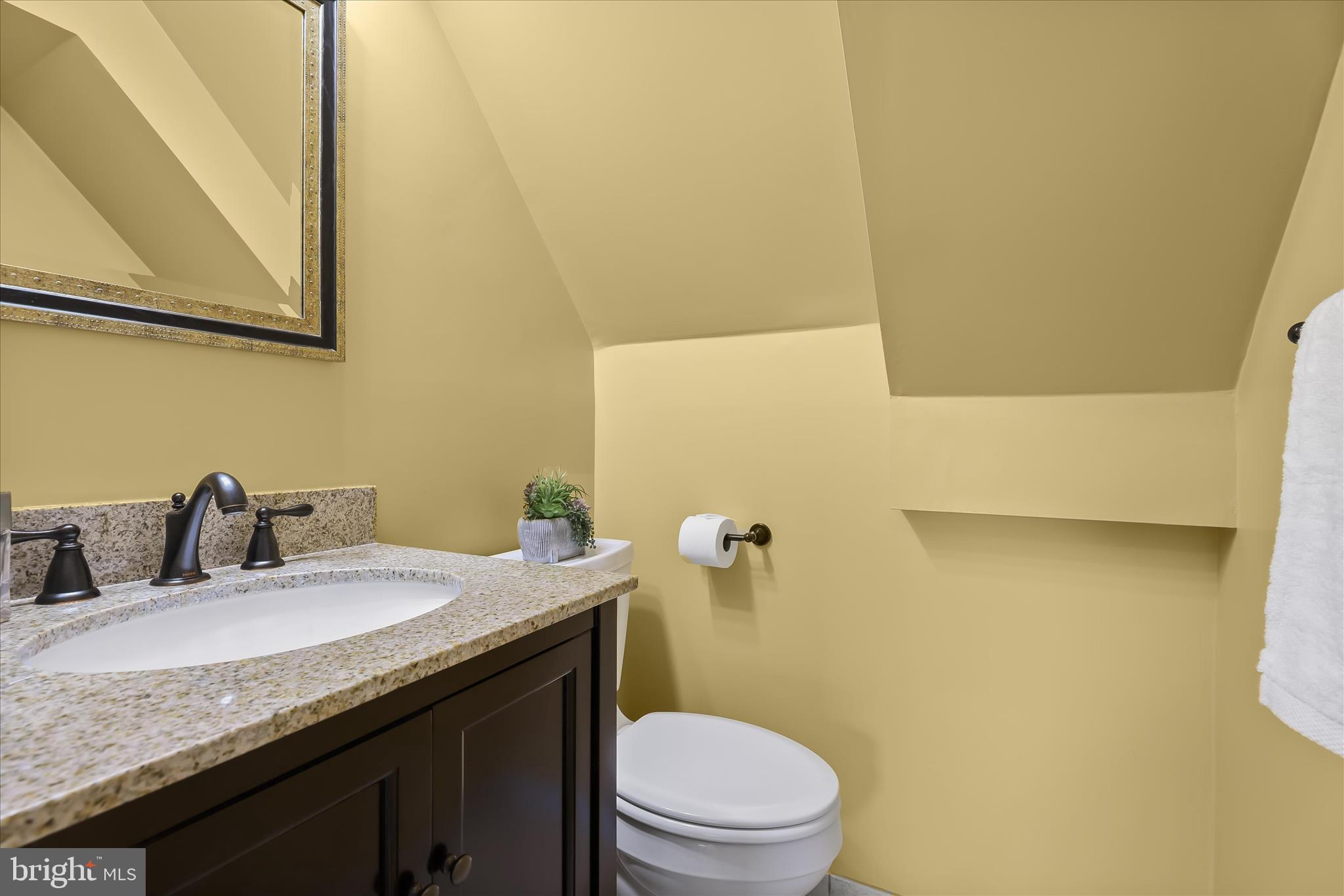 3416 Manor Hill Road Pikesville, MD 21208 - Photo 49 of 68 a bathroom with a granite countertop sink and a mirror