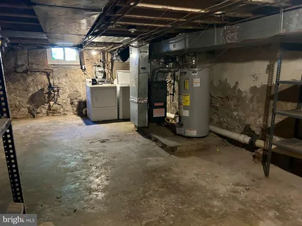 a view of a storage room with utility room