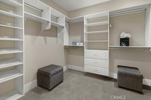 a room with a furniture and closet