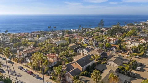 an aerial view of multiple house