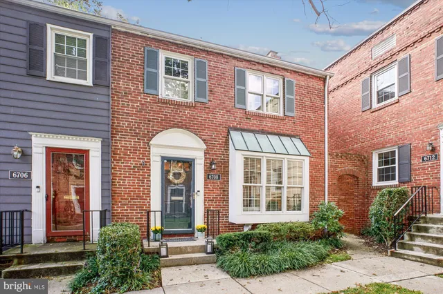 front view of a brick house