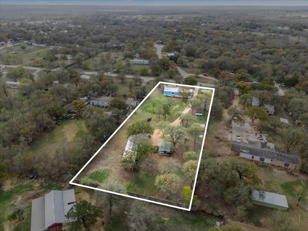176 Pearson Road Dale, TX 78616 - Photo 37 of 39 Aerial view of property's location featuring property parcel outlined.