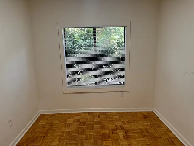 an empty room with a window