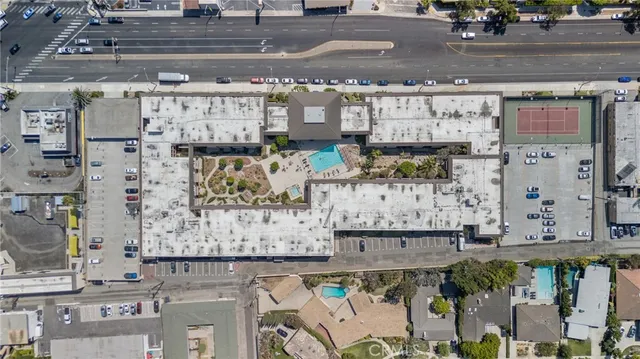 an aerial view of a city